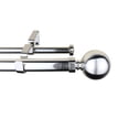 thumbnail image 1 of MERIVILLE 1-Inch Diameter Ball Telescoping Double Window Treatment Curtain Rod, 84-Inch to 120-Inch, Satin Nickel, 1 of 1