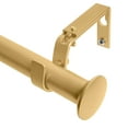thumbnail image 1 of MERIVILLE 1-Inch Diameter Dobson End Cap Single Window Treatment Curtain Rod, 48-Inch to 84-Inch, Royal Gold, 1 of 9
