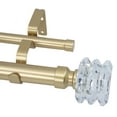 thumbnail image 1 of MERIVILLE 1-Inch Diameter Lione Telescoping Double Window Treatment Curtain Rod, Crystal Finial (48"-84", Royal Gold), 1 of 2