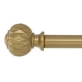 thumbnail image 1 of MERIVILLE 1-Inch Diameter Single Window Treatment Curtain Rod, Castani Finial, 28-inch to 48-inch Adjustable, Royal Gold, 1 of 2