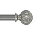 thumbnail image 1 of MERIVILLE 1-Inch Diameter Single Curtain Rod, Castani Finial, Adjustable 48-84 Inch, Gunmetal, 1 of 2