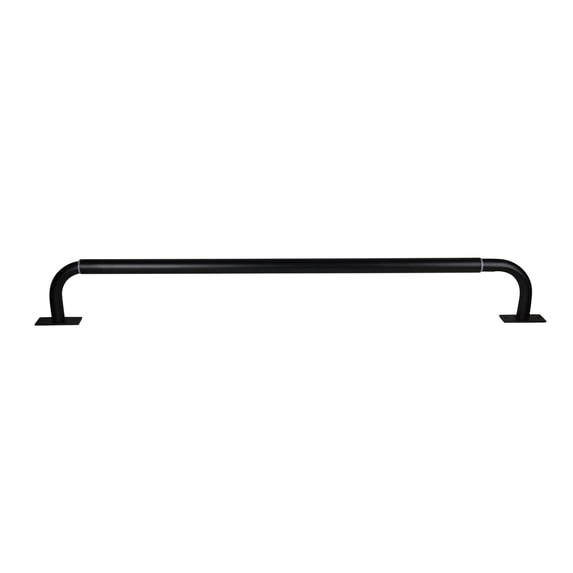 MERIVILLE 1" Wraparound Curtain Rod Set, Adjustable 48-84 Inches, Blackout Design, Black