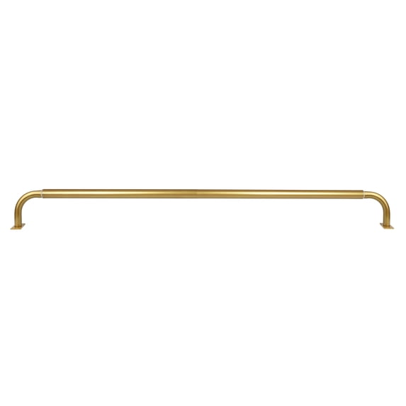 MERIVILLE 1" Wraparound Curtain Rod Set, Adjustable 48-84 Inches, Blackout Design, Gold