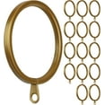 thumbnail image 1 of MERIVILLE 14 pcs Gold 1.5-Inch Inner Diameter Metal Flat Curtain Rings with Eyelets, Fits Up to 1 1/4-Inch Rod, 1 of 2