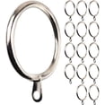 thumbnail image 1 of MERIVILLE 14 pcs Satin Nickel 2-Inch Inner Diameter Metal Curtain Rings with Eyelets, 1 of 2