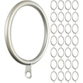 thumbnail image 1 of MERIVILLE 28 pcs 2-Inch Inner Diameter Metal Curtain Rings with Eyelets (Set of 28, Pewter), 1 of 2