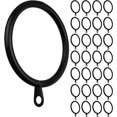 thumbnail image 1 of MERIVILLE 28 pcs Black 2-Inch Inner Diameter Metal Curtain Rings with Eyelets, 1 of 2