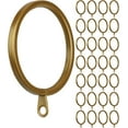 thumbnail image 1 of MERIVILLE 28 pcs Gold 1.5-Inch Inner Diameter Metal Flat Curtain Rings with Eyelets, Fits Up to 1 1/4-Inch Rod, 1 of 2