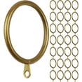thumbnail image 1 of MERIVILLE 28 pcs Gold 2-Inch Inner Diameter Metal Curtain Rings with Eyelets, 1 of 2