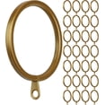 thumbnail image 1 of MERIVILLE 28 pcs Gold 2-Inch Inner Diameter Metal Flat Curtain Rings with Eyelets, 1 of 2