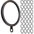 thumbnail image 1 of Meriville 28 pcs Oil-Rubbed Bronze 2-Inch Inner Diameter Metal Flat Curtain Rings with Eyelets, 1 of 2