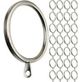thumbnail image 1 of MERIVILLE 28 pcs Satin Nickel 2-Inch Inner Diameter Metal Flat Curtain Rings with Eyelets, 1 of 2
