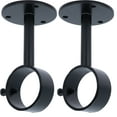 thumbnail image 1 of MERIVILLE Ceiling-Mounted or Wall-Mounted Curtain Rod Brackets, for up to 1 ¼” Diameter Drapery Rods, 2 PCs, Black, 1 of 4