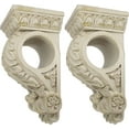 thumbnail image 1 of MERIVILLE Chatecu Drapery Sconce, Corbel Bracket, Drapery Scarf Swags, Wall Décor, French White with Gold Highlight, 2Pcs, 1 of 5