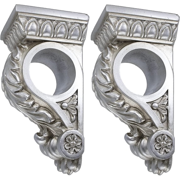 MERIVILLE Chatecu Drapery Sconce, Corbel Bracket, Drapery Scarf Swags, Wall Décor, Pewter, 2Pcs