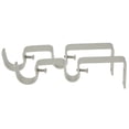 thumbnail image 1 of MERIVILLE Double Curtain Rod Bracket - Designed for 1" Frond Rod and 5/8" Back Rod Double Drapery Rod, Pewter, Set of 2, 1 of 1