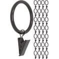 thumbnail image 1 of MERIVILLE Curtain Rings with Clips, Set of 28, 1.5" Inner Diameter, Fits Up to 1 1/4" Rod, Oil-Rubbed Bronze, 1 of 2