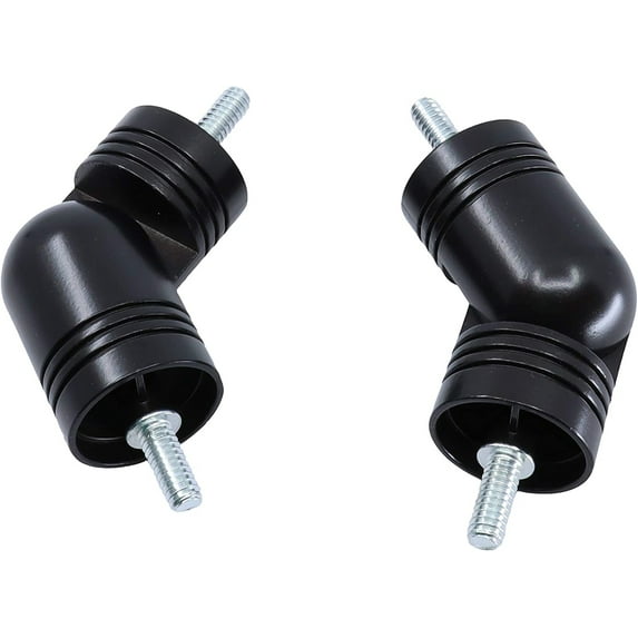 MERIVILLE Hinged Elbow Connector - Designed for Bay Window Curtain Rods or Corner Drapery Rods up to 1 1/8" Diameter, Oil-Rubbed Bronze Finish, 2 Pcs