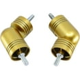 thumbnail image 1 of MERIVILLE Hinged Elbow Connector - Designed for Bay Window Curtain Rods or Corner Drapery Rods up to 1 1/8" Diameter, Royal Gold Finish, 2 Pcs, 1 of 4