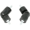 thumbnail image 1 of MERIVILLE Hinged Elbow Connector - Designed for Bay Window Curtain Rods or Corner Drapery Rods up to 1-inch Diameter, Black Finish, 2 Pcs, 1 of 3