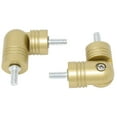 thumbnail image 1 of MERIVILLE Hinged Elbow Connector - Designed for Bay Window Curtain Rods or Corner Drapery Rods up to 1-inch Diameter, Royal Gold, 2 Pcs, 1 of 2