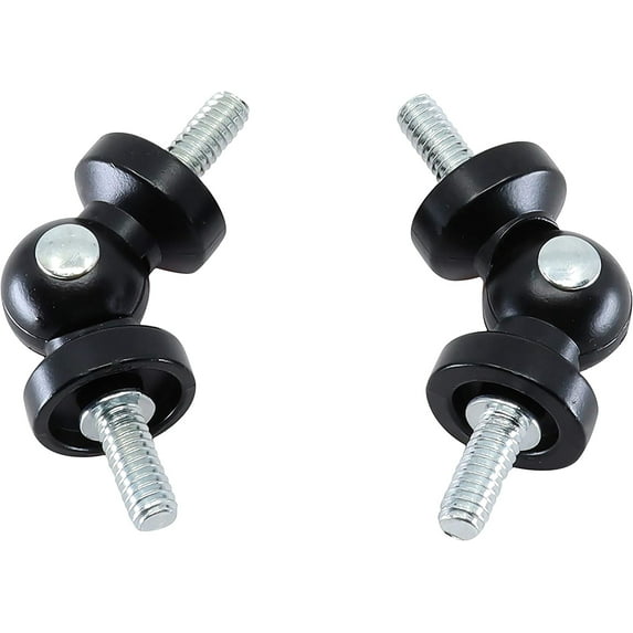 MERIVILLE Hinged Elbow Connector - Designed for Bay Window Curtain Rods or Corner Drapery Rods up to 5/8" Diameter, Black Finish, 2 Pcs