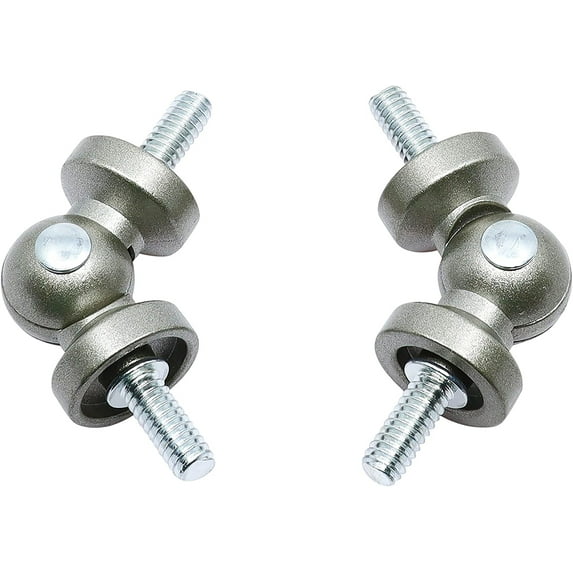 MERIVILLE Hinged Elbow Connector - Designed for Bay Window Curtain Rods or Corner Drapery Rods up to 5/8" Diameter, Pewter Finish, 2 Pcs