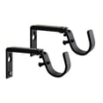 thumbnail image 1 of MERIVILLE Set of 2 Black Curtain Drapery Rod Bracket for 1-Inch Rod, Adjustable, 1 of 2