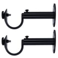 thumbnail image 1 of MERIVILLE Set of 2 Black Zinc Curtain Drapery Rod Bracket for 1 1/4" Rod, Adjustable, 1 of 3