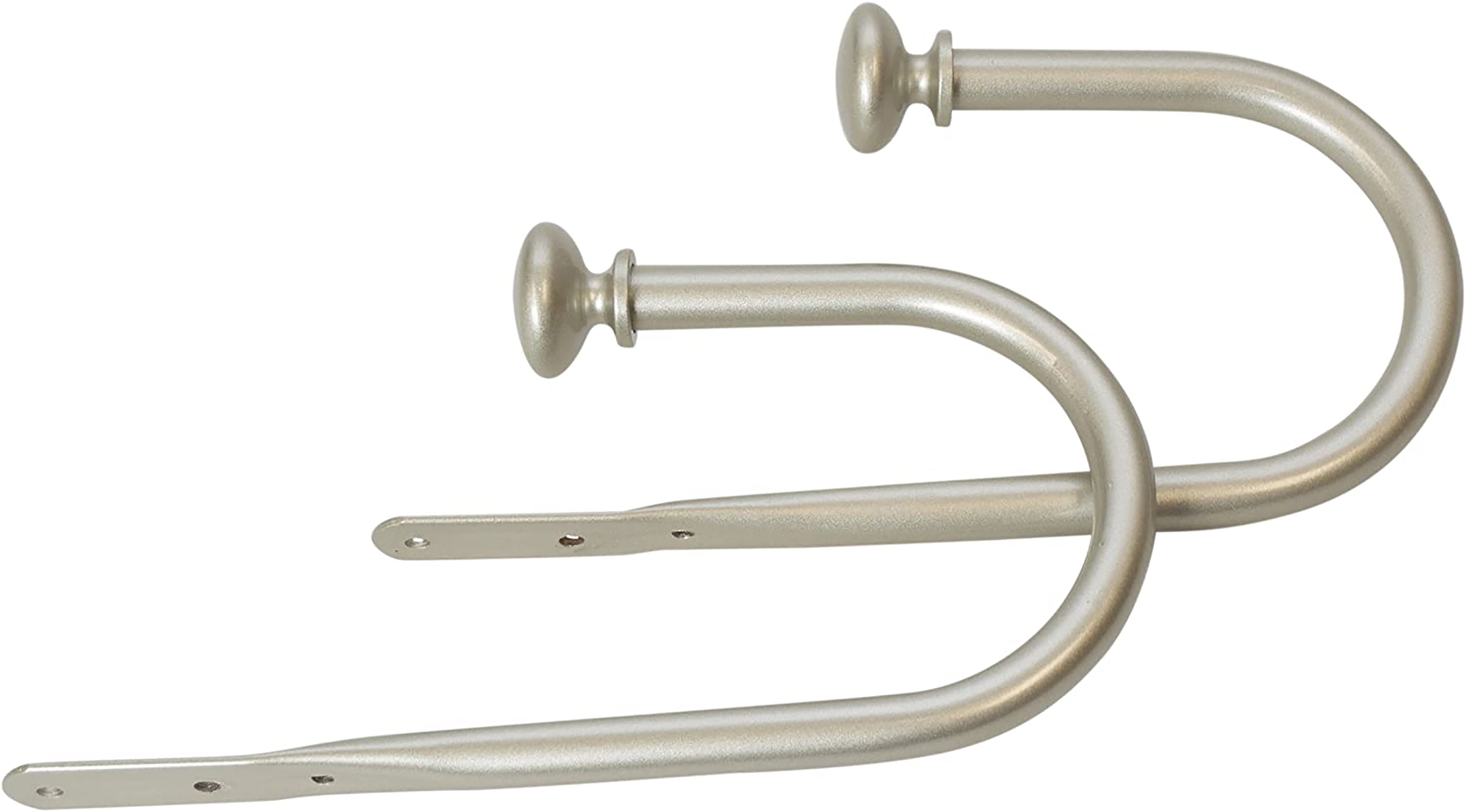 Pewter Metal Decorative Curtain Holdbacks Set of 2