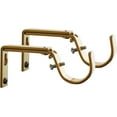 thumbnail image 1 of MERIVILLE Set of 2 Gold Curtain Drapery Rod Bracket for 1 1/4-Inch Rod, Adjustable, 1 of 5