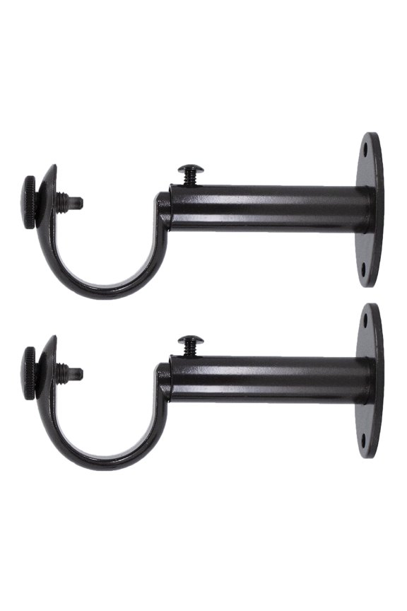 Adjustable Curtain Rod Brackets, Set of 2, Fits 1.25-Inch Drapery Rods, Oil-Rubbed Bronze