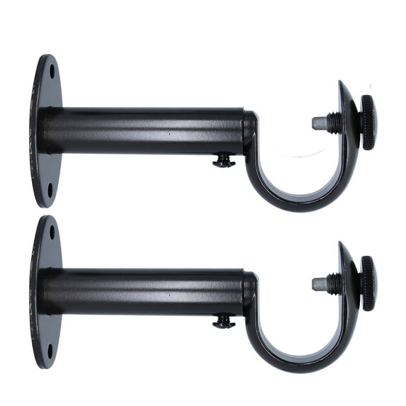MERIVILLE Set of 2 Oil-Rubbed Bronze Zinc Curtain Drapery Rod Bracket for 1" Rod, Adjustable