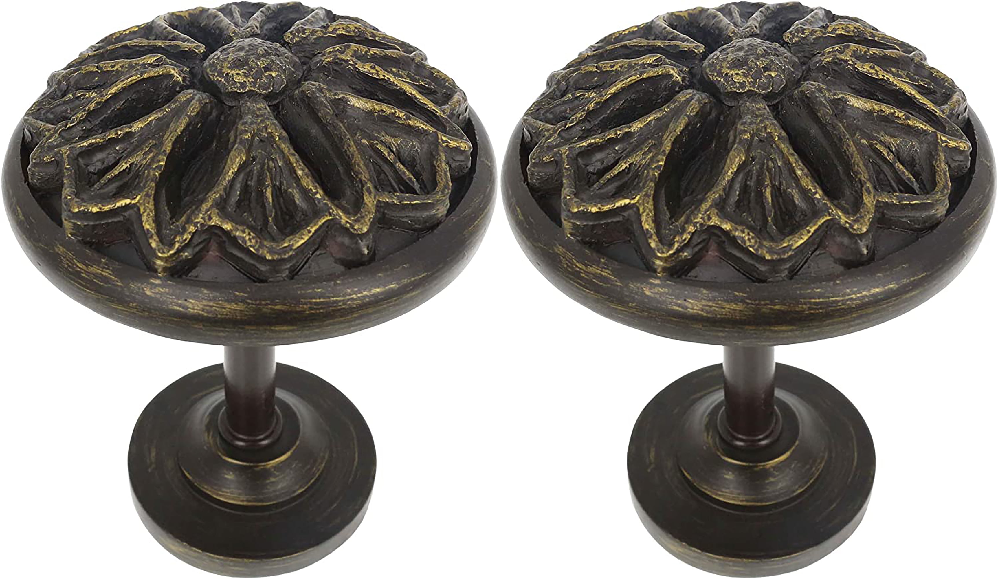 Bronze Petal Medallion Curtain Holdbacks Set of 2