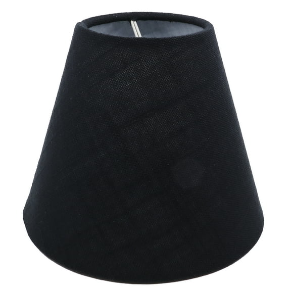 MERIVILLE Single Black Linen Chandelier Lamp Shades, Designed for Candelabra Bulbs with Easy Clip-On Fitter, 3" X 6" X 5"