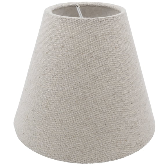 MERIVILLE Single Natural Linen Chandelier Lamp Shades, Designed for Candelabra Bulbs with Easy Clip-On Fitter, 3" X 6" X 5"