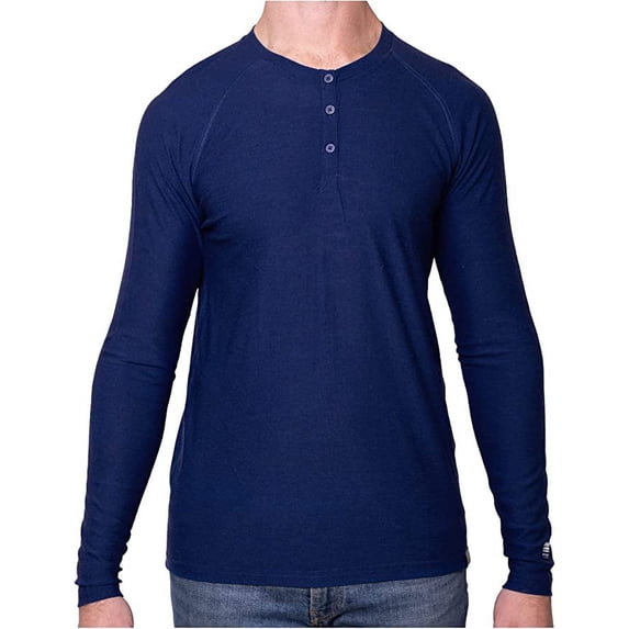 MERIWOOL Men's Base Layer Long Sleeve Henley - Lightweight Merino Wool Thermal