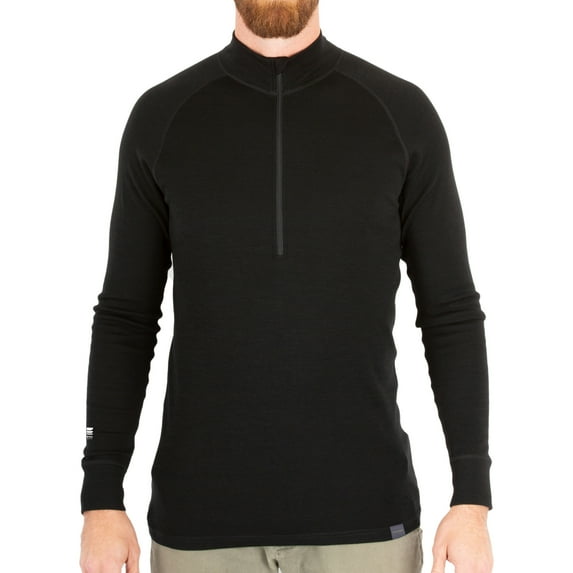 MERIWOOL Men’s Merino Wool Midweight Half Zip Top - Choose Your Size & Color