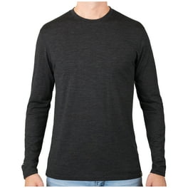 MERIWOOL Big and Tall Men s Long Sleeve Shirt Midweight Merino Wool Base Layer Black Walmart