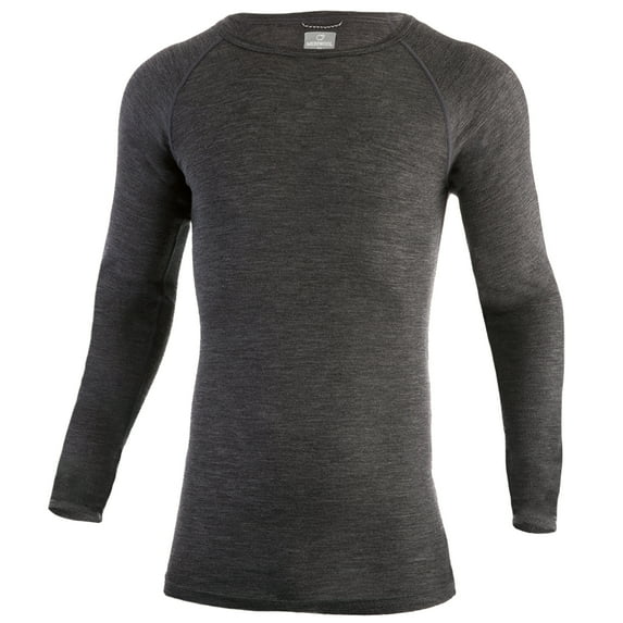 MERIWOOL Merino Wool Men's Lightweight Form Fit Baselayer Crew Pullover Top - Medium