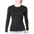 thumbnail image 1 of MERIWOOL Women's Merino Wool Midweight Baselayer Crew - Charcoal Gray - S, 1 of 8