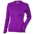 thumbnail image 1 of MERIWOOL Women's Merino Wool Midweight Baselayer Crew - Purple - S, 1 of 7