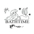 thumbnail image 1 of MERMAID - Removable Home Kids Girls Bathroom Wall Decoration Aquatic Creature Design Bath Time Lettering Art Vinyl Wall Decal Sticker 20" x 16", 1 of 5