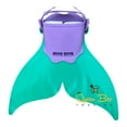 thumbnail image 1 of MERMAID TAIL Monofin Swim Fin for Kids Purple Green Adjustable Size, 1 of 3