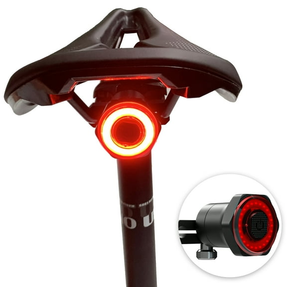 MEROCA Smart Bike Tail Light Back Brake Light Waterproof USB Rechargeable Safety Taillight Rear Flashlight