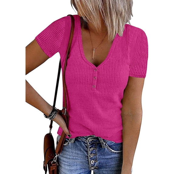 Merokeety Casual Tank Top HotPink M