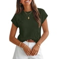 thumbnail image 1 of Merokeety Womens Summer Floral Knit Short Sleeve Loose Sweater Vest ArmyGreen l, 1 of 6