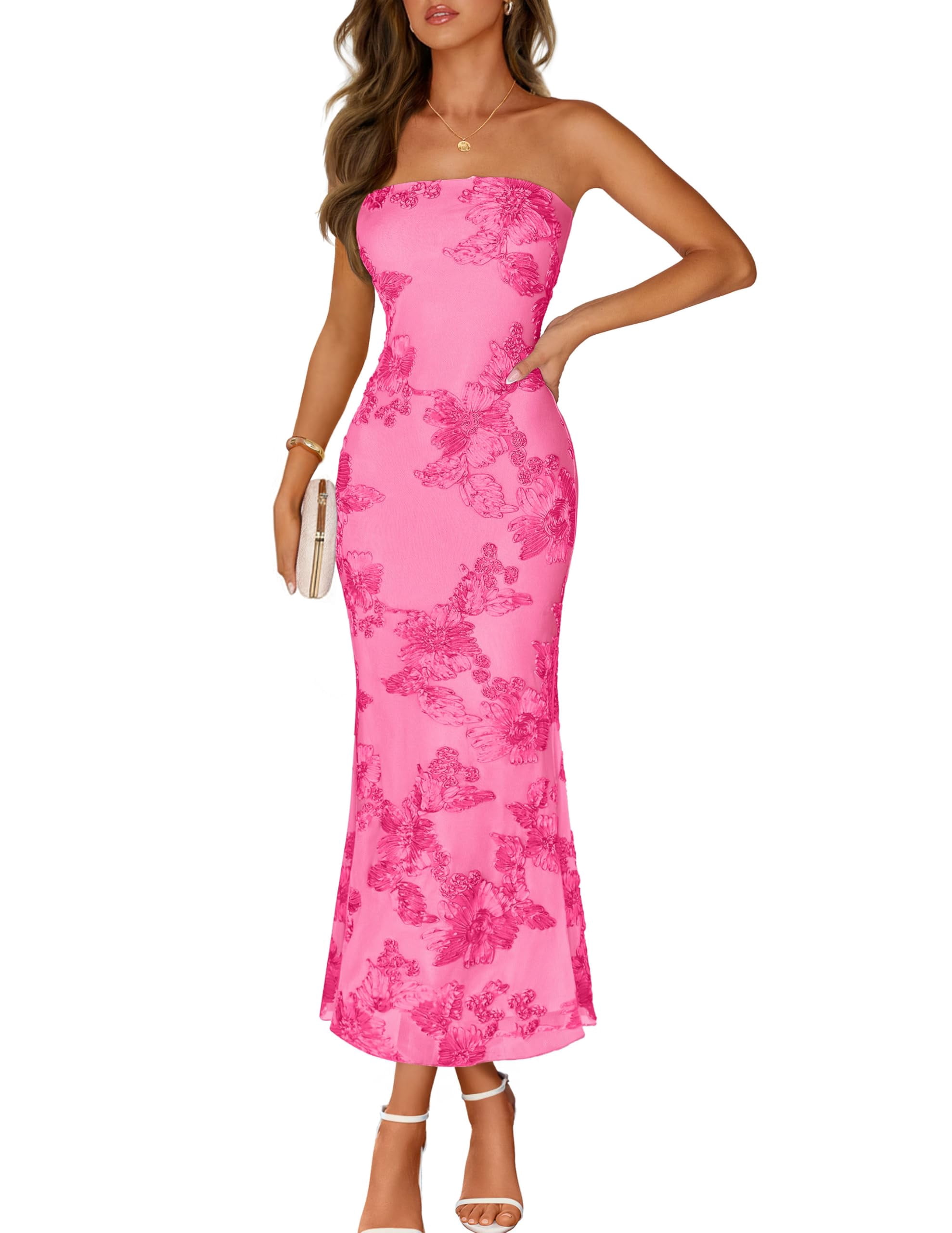 hot pink mesh dress Hot Pink Ruched Mesh Maxi Dress