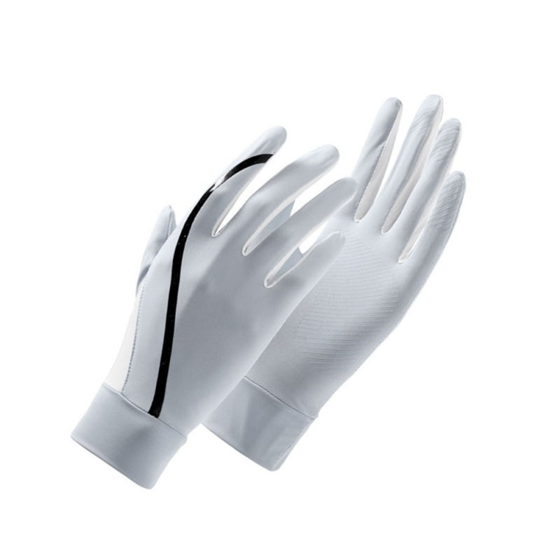 MEROTABLE 1 Pairs UV Sun Protection Gloves Sunblock Fingerless Gloves Full  Finger Touchscreen Sun Gloves Non Slip Sunscreen Gloves Hiking Gloves Women  Summer Cycling Gloves for Golf Driving Fishing 