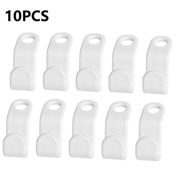 MEROTABLE 5/10/20pcs Home Hanger Connection Hook Hanger Buckle Thickened Plastic Can Be Superimposed Connection Buckle Hook